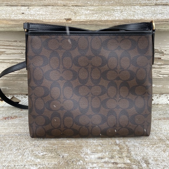 NWOT Coach Purse Rowan File Bag In Signature Canvas - Picture 2 of 7